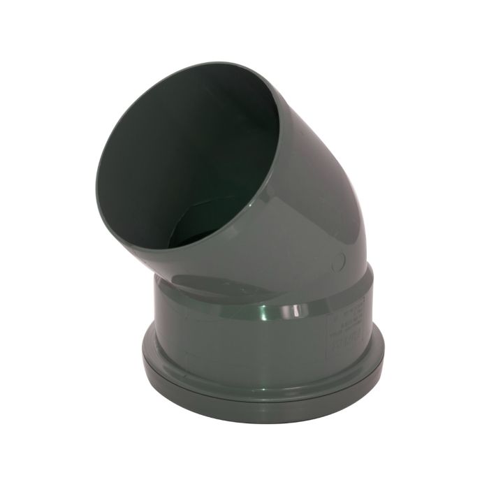 FloPlast 110mm Single Socket 45 Degree Bend (Anthracite Grey)