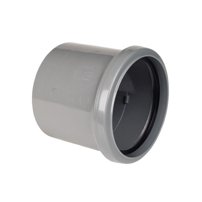 FloPlast 110mm Coupler Single Socket (Grey)