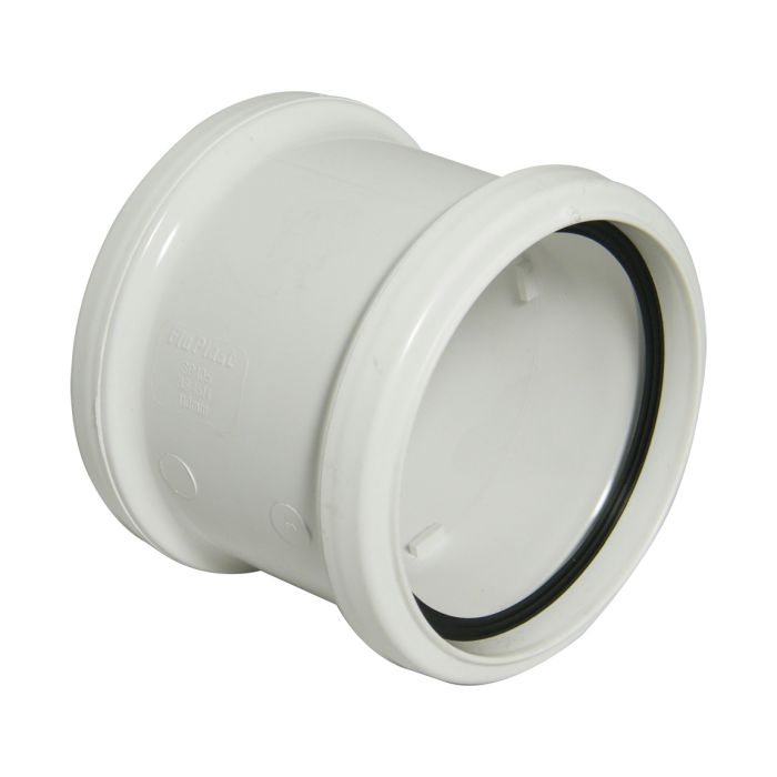 FloPlast 110mm Coupler Double Socket (White)