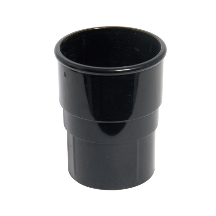 FloPlast Pipe Connector for 68mm Round Downpipe (Black)