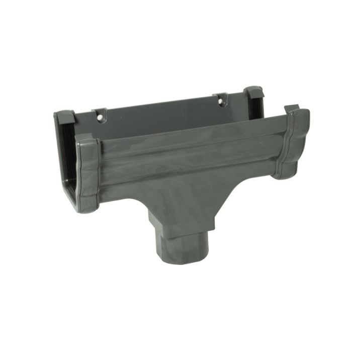 FloPlast Running Outlet Multi Fit Outlet Round and Square for Niagara Ogee Rainwater System (Anthracite Grey)