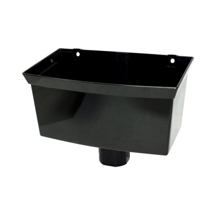 FloPlast Universal Hopper for 65mm Square and 68mm Round Downpipe (Black)