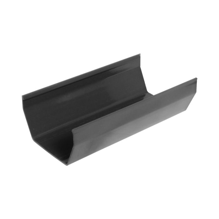 FloPlast 114mm Square Rainwater Gutter (4m Lengths) (Bundle of 10) (Anthracite Grey)