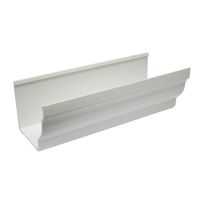 FloPlast Niagara Ogee Rainwater Gutter (4m Lengths) (White) (Pack of 8)