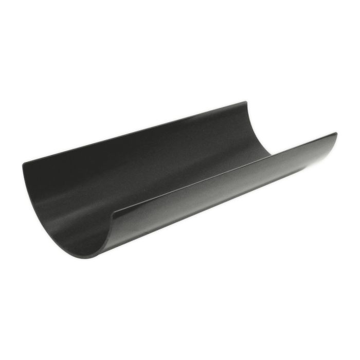 FloPlast 112mm Half Round Gutter (4m Length) (Anthracite Grey) (Bundle of 10)