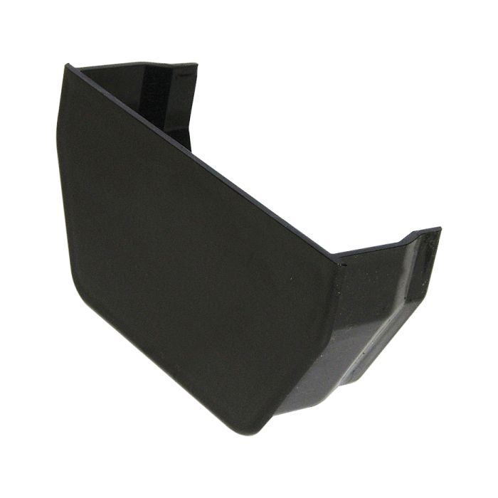 FloPlast Internal Stopend for 114mm Square Rainwater System (Black)