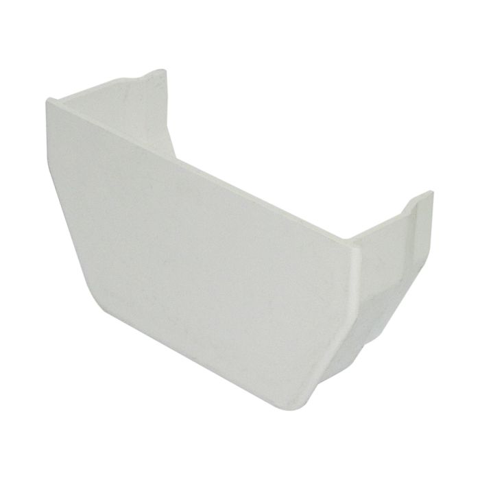 FloPlast Internal Stopend for 114mm Square Rainwater System (White)