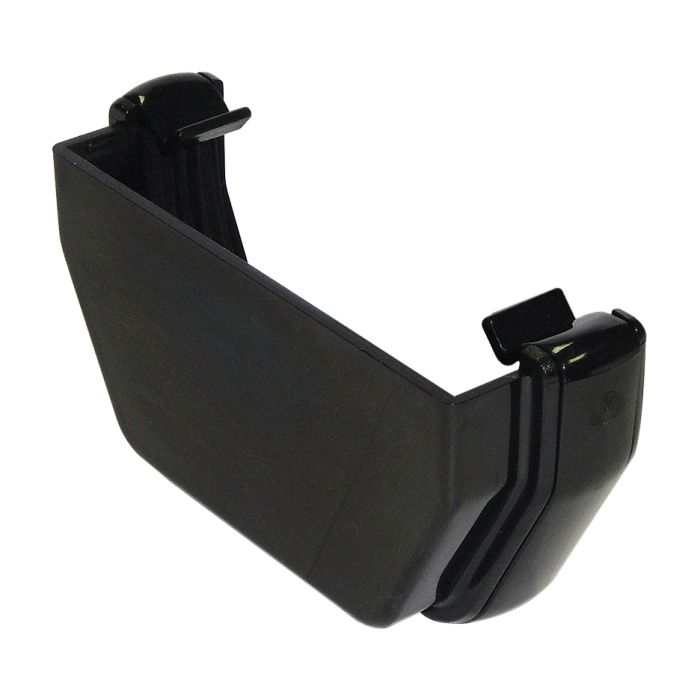 FloPlast External Stopend for 114mm Square Rainwater System (Black)