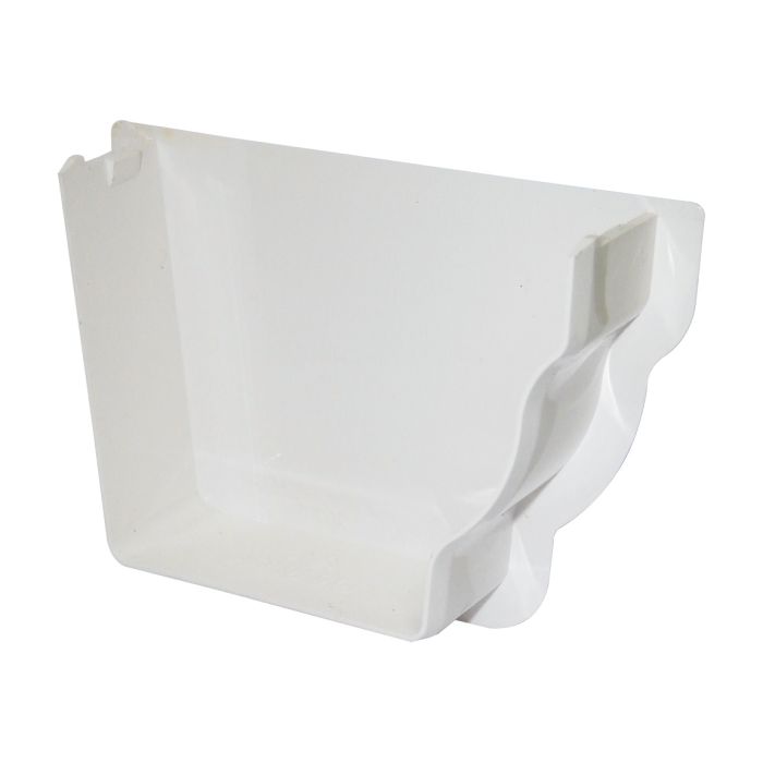 FloPlast Internal Stopend Right Hand for Niagara Ogee Rainwater System (White)