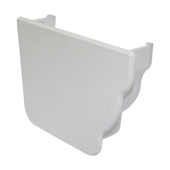 FloPlast Internal Stopend Left Hand for Niagara Ogee Rainwater System (White)