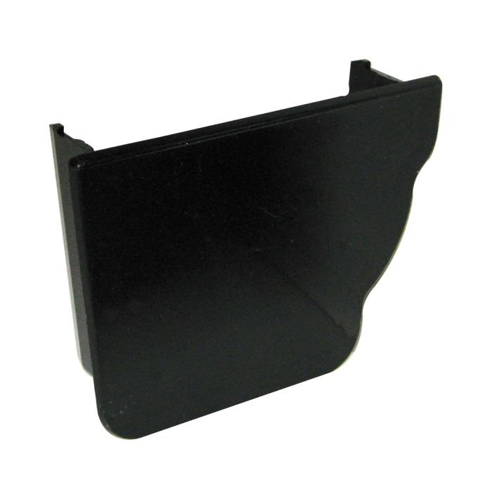 FloPlast Internal Stopend Left Hand for Niagara Ogee Rainwater System (Black)