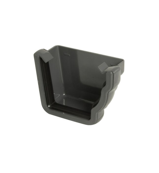 FloPlast External Stopend Right Hand for Niagara Ogee Rainwater System (Anthracite Grey)