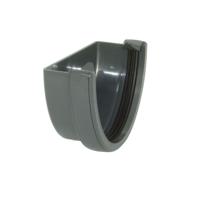 FloPlast External Stopend for 115mm High-Capacity Deepflow Rainwater System (Anthracite Grey)