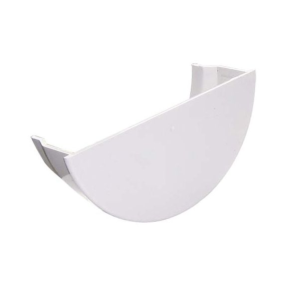 FloPlast Internal Stopend 112mm Half Round Gutter (White)