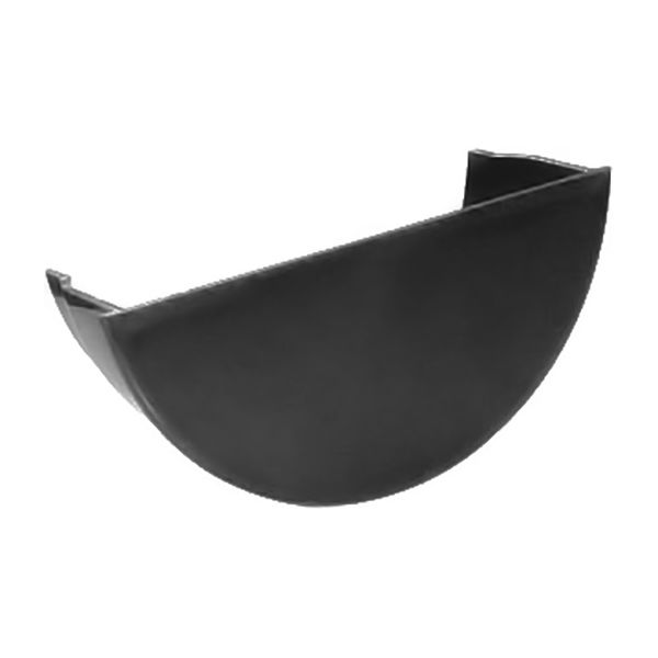 FloPlast Internal Stopend 112mm Half Round Gutter (Anthracite Grey)