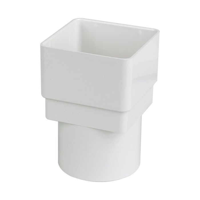 FloPlast Square to Round Downpipe Adaptor(White)