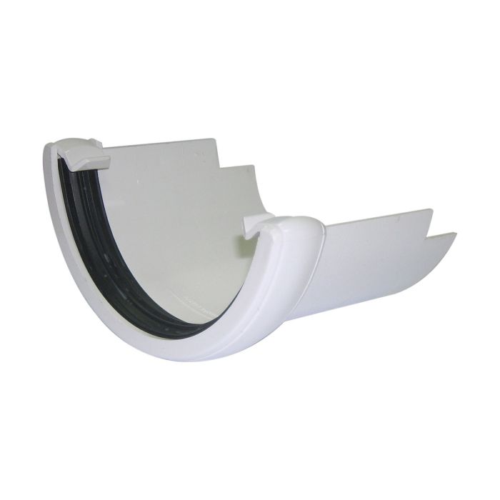 FloPlast Half Round to Cast Iron Adaptor 112mm Half Round Gutter (White)