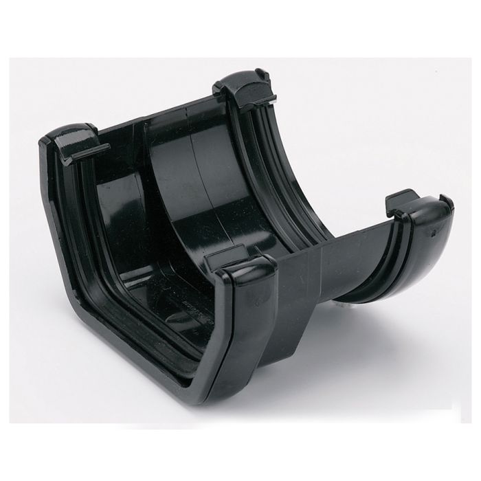 FloPlast Square to Round Adaptor for 114mm Square Rainwater System (Black)