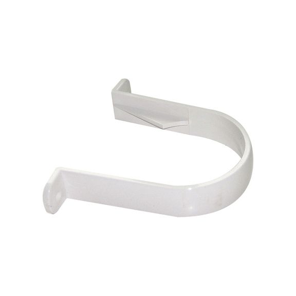 FloPlast Downpipe Clip for 68mm Round Downpipe (White)