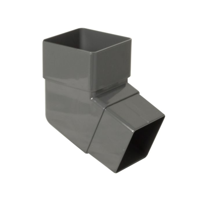 FloPlast 112.5 Degree Offset Bend for 65mm Square Downpipe (Anthracite Grey)