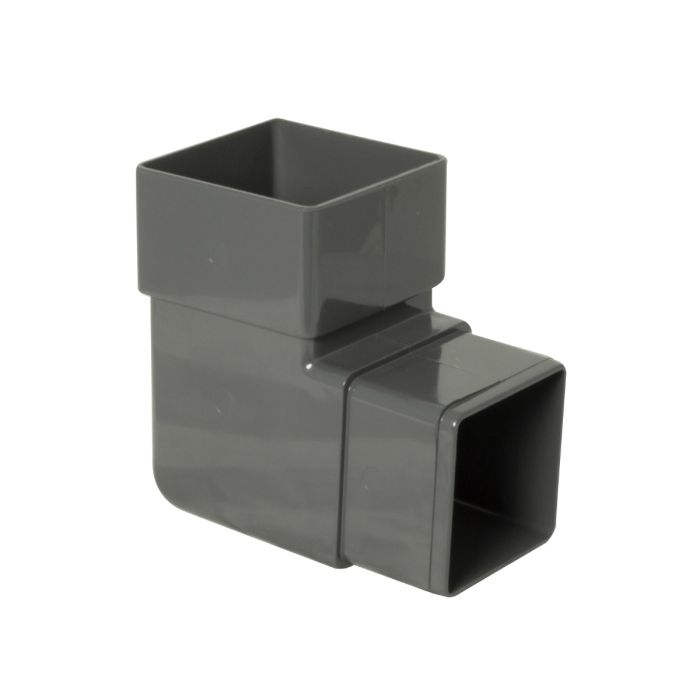 FloPlast 92.5 Degree Offset Bend for 65mm Square Downpipe (Anthracite Grey)
