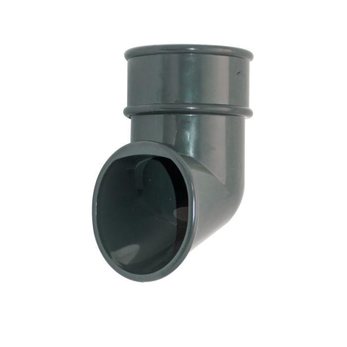 FloPlast Shoe for 68mm Round Downpipe (Anthracite Grey)
