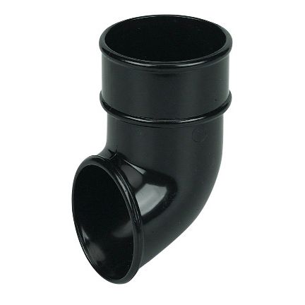 FloPlast Shoe for 68mm Round Downpipe (Black)