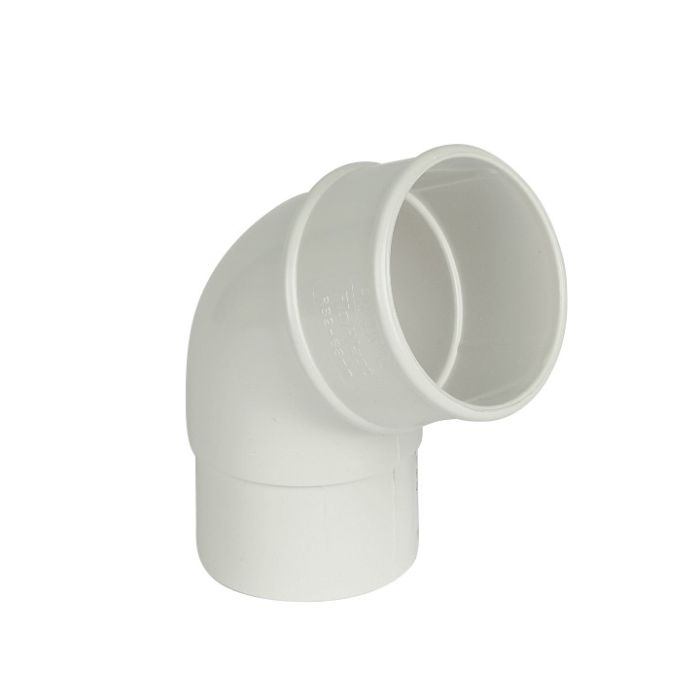 FloPlast 112.5 Degree Offset Bend for 68mm Round Downpipe (White)
