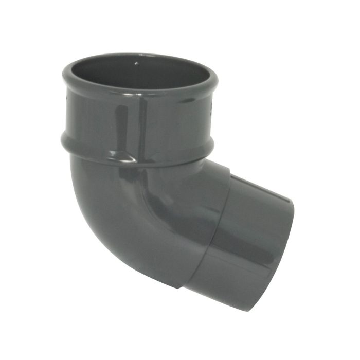 FloPlast 112.5 Degree Offset Bend for 68mm Round Downpipe (Anthracite Grey)