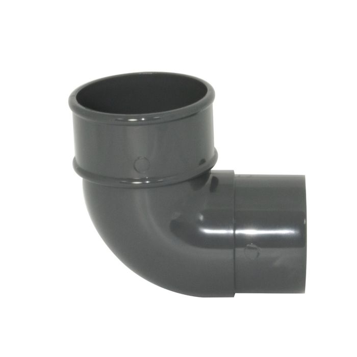 FloPlast 92.5 Degree Offset Bend for 68mm Round Downpipe (Anthracite Grey)
