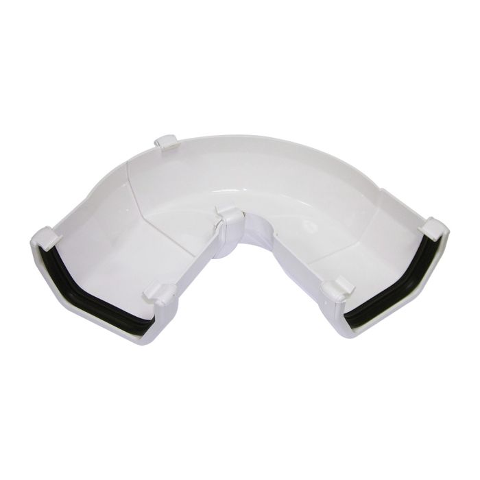 FloPlast 50 to 156 Degree Adjustable Angle for 114mm Square Rainwater System (White)