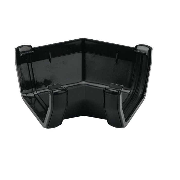 FloPlast 45 Degree Angle for 114mm Square Rainwater System (Black)