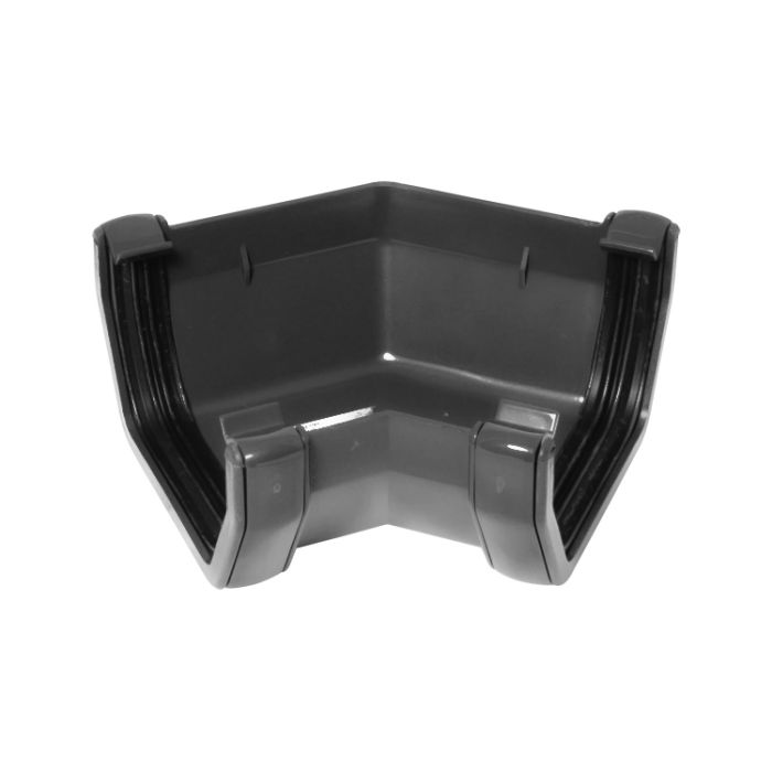 FloPlast 45 Degree Angle for 114mm Square Rainwater System (Anthracite Grey)