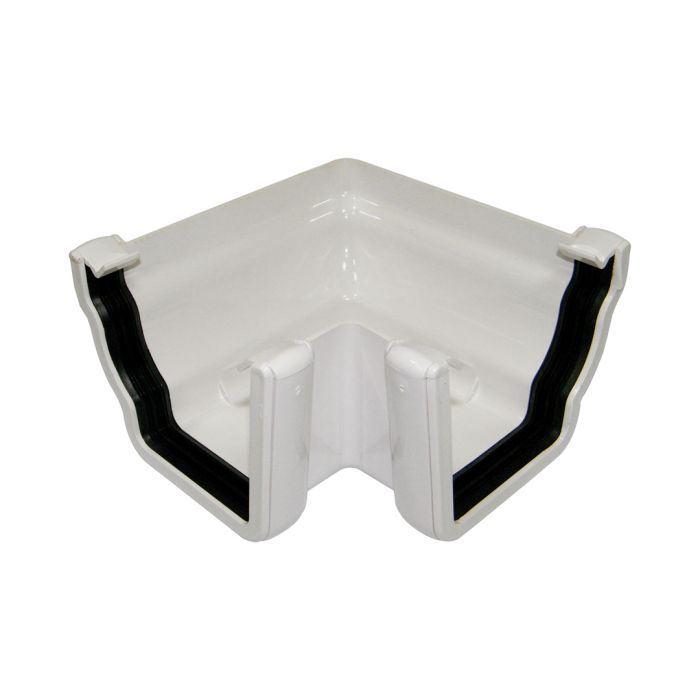 FloPlast External 90 Degree Angle for Niagara Ogee Rainwater System (White)