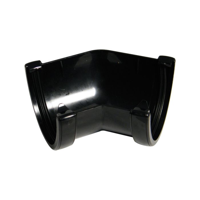 FloPlast 45 Degree Angle for 115mm High-Capacity Deepflow Rainwater System (Black)