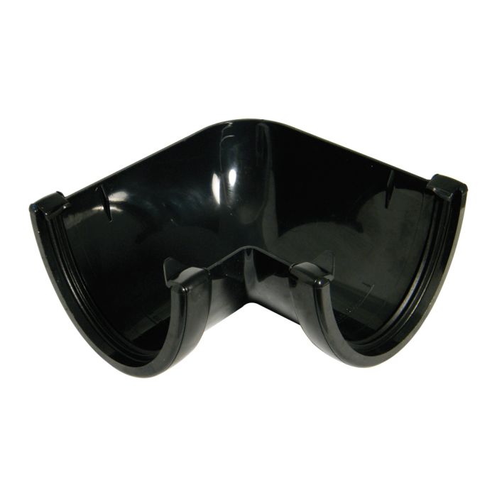 FloPlast 90 Degree Angle for 115mm High-Capacity Deepflow Rainwater System (Black)