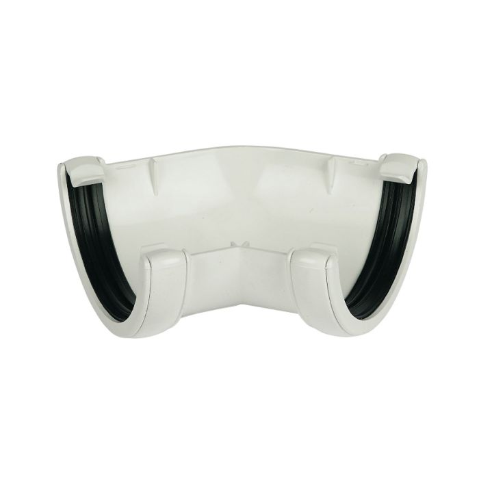 FloPlast 45 Degree Angle 112mm Half Round Gutter (White)