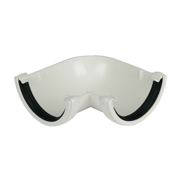 FloPlast 90 Degree Angle 112mm Half Round Gutter (White)