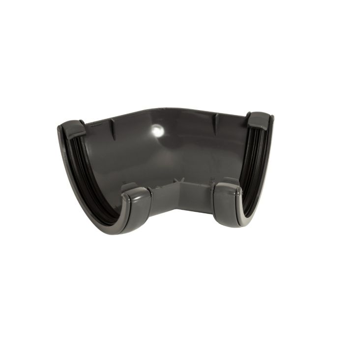 FloPlast 45 Degree Angle 112mm Half Round Gutter (Anthracite Grey)