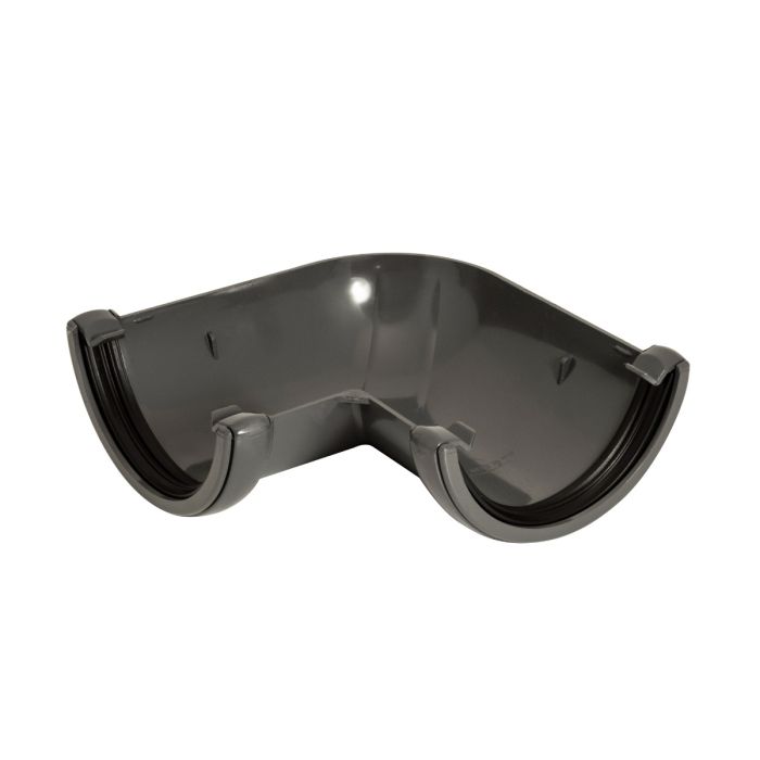 FloPlast 90 Degree Angle 112mm Half Round Gutter (Anthracite Grey)