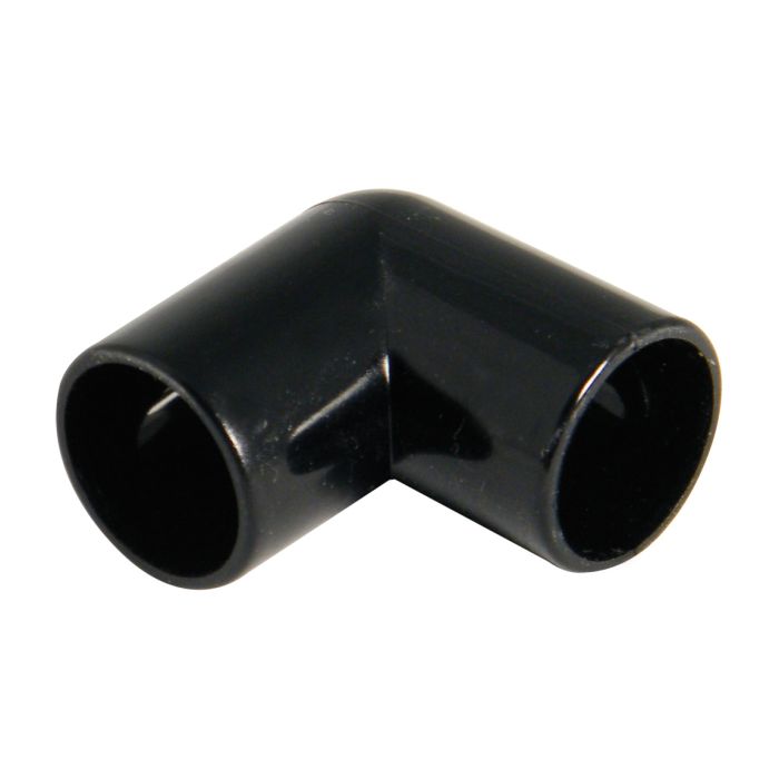 FloPlast Overflow 90 Degree Bend (21.5mm) (Black)
