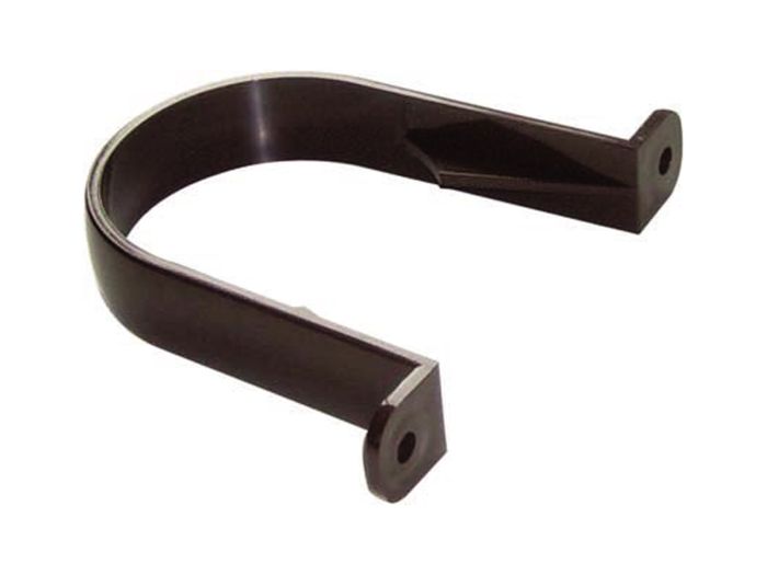 FloPlast Downpipe Clip for 68mm Round Downpipe Brown