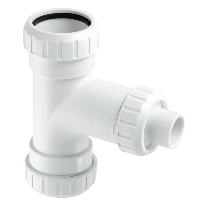 McAlpine 1.1/2 Inch x 1.1/2 Inch x 1.1/4 Inch Surefit Tee
