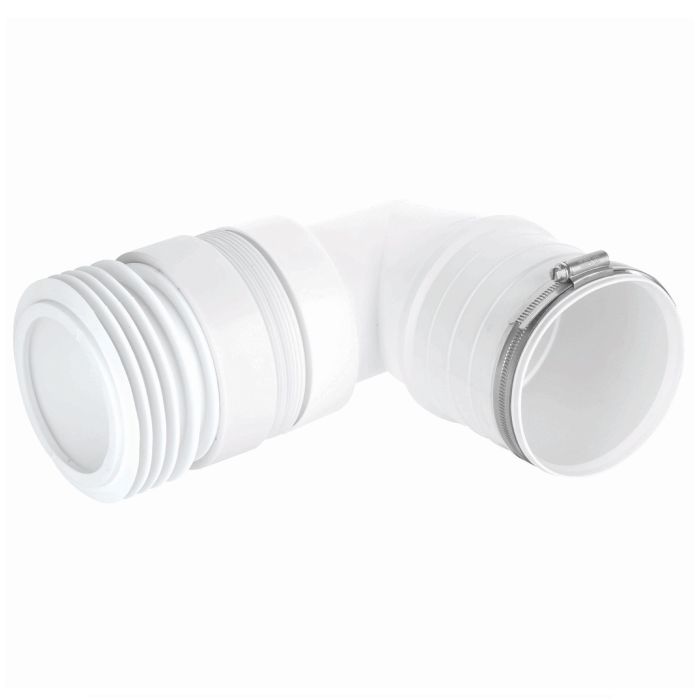 McAlpine Long 90 Back to Wall Flexible Pan Connector (110mm)