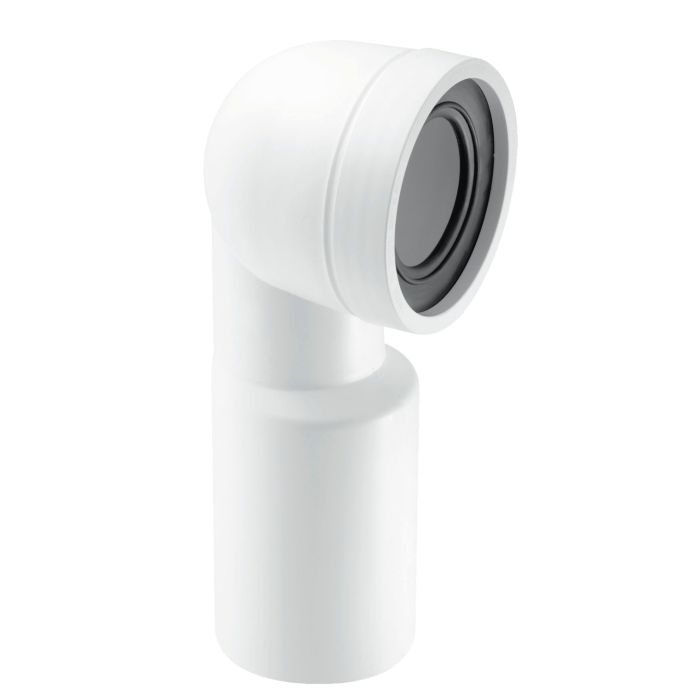 McAlpine 90 Bend Adjustable Length Rigid Pan Connector Plain End (110mm)