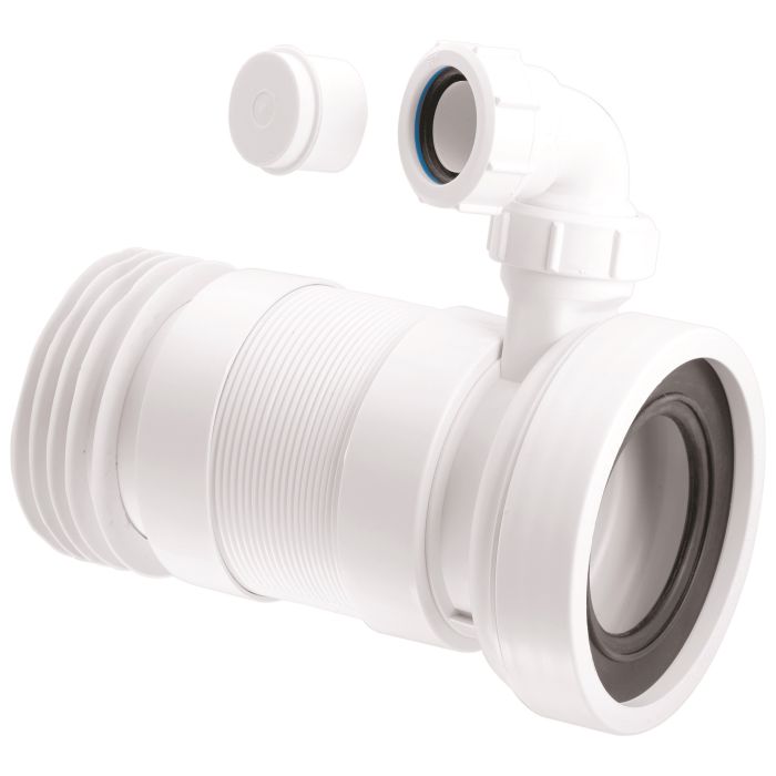 McAlpine Straight Flexible Pan Connector with Vent Boss (170 - 410mm)