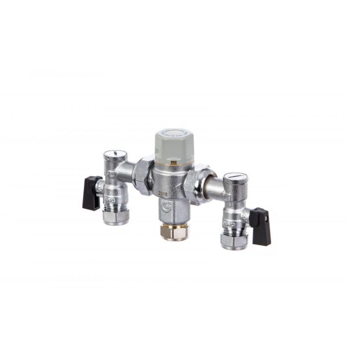 Altecnic Careflo Series 5213 Merchant Thermostatic Mixing Valve MX with Service Valves (22mm)