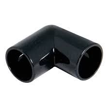 Masterflow 90 Deg Overflow Elbow Solvent Weld (21.5mm) (Black)