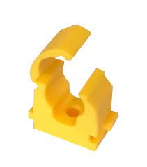 FM Products Single Clip Link Pipe Clip (Pack of 50) (28mm) (Yellow)