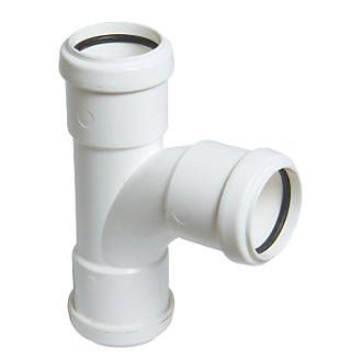 Push Fit Tee (40mm) (White)